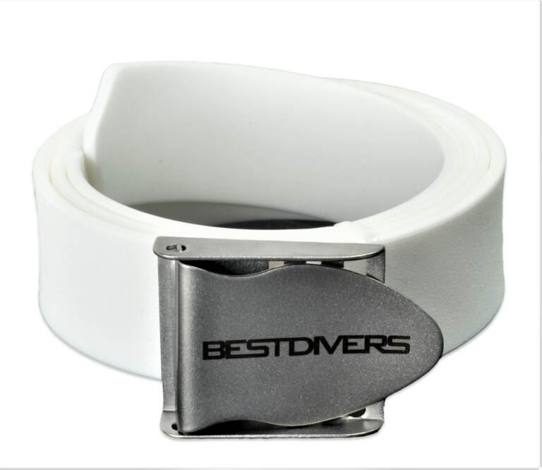 BEST DIVERS CAUCHO BLANCO HEBILLA INOX - Imagen 1