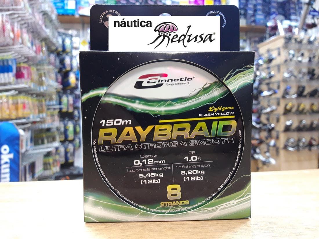 CINNETIC RAYBRAID 150 MTS LIGHT GAME YELLOW - Imagen 1