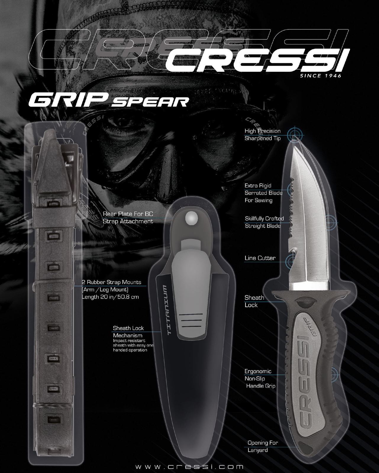 CRESSI GRIP TITANIO - Imagen 2