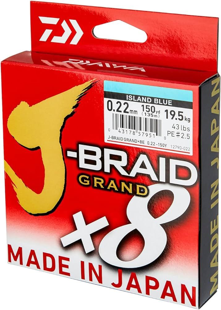 DAIWA J-BRAID GRAND X8 AZUL 135 MTS - Imagen 1