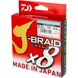 DAIWA J-BRAID GRAND X8 AZUL 135 MTS - Imagen 1
