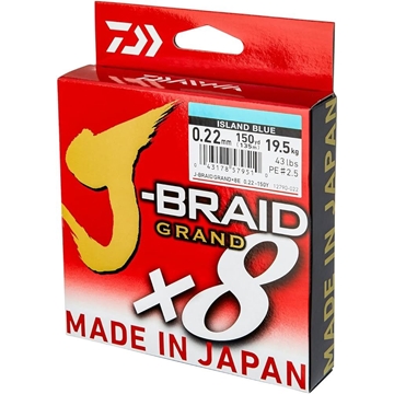 DAIWA J-BRAID GRAND X8 AZUL 135 MTS - Imagen 1