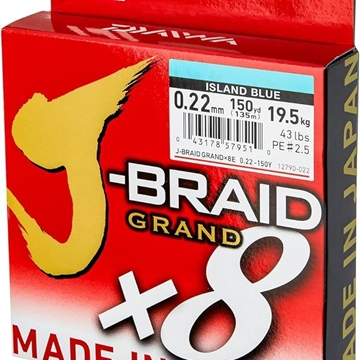 DAIWA J-BRAID GRAND X8 AZUL 135 MTS - Imagen 1