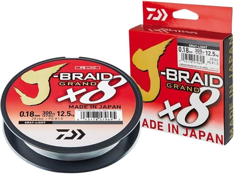 DAIWA J-BRAID GRAND X8 GRIS 270 MTS - Imagen 1