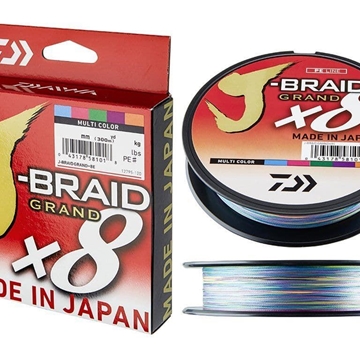 DAIWA J-BRAID GRAND X8 MULTICOLOR 150 MTS - Imagen 1