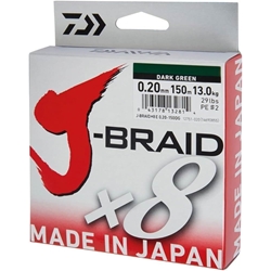 DAIWA J-BRAID X8 GREEN 150MTS - Imagen 1