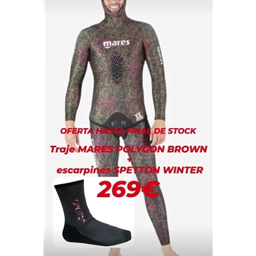 PACK TRAJE MARES POLYGON BROWN+ESCARPINES SPETTON WINTER - Imagen 1