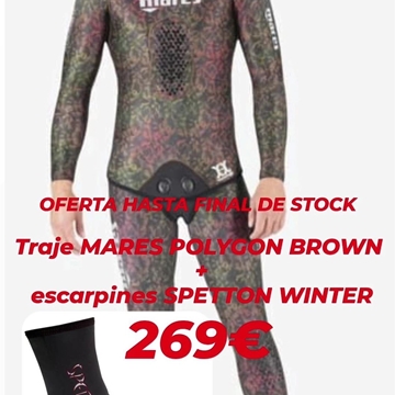 PACK TRAJE MARES POLYGON BROWN+ESCARPINES SPETTON WINTER - Imagen 1